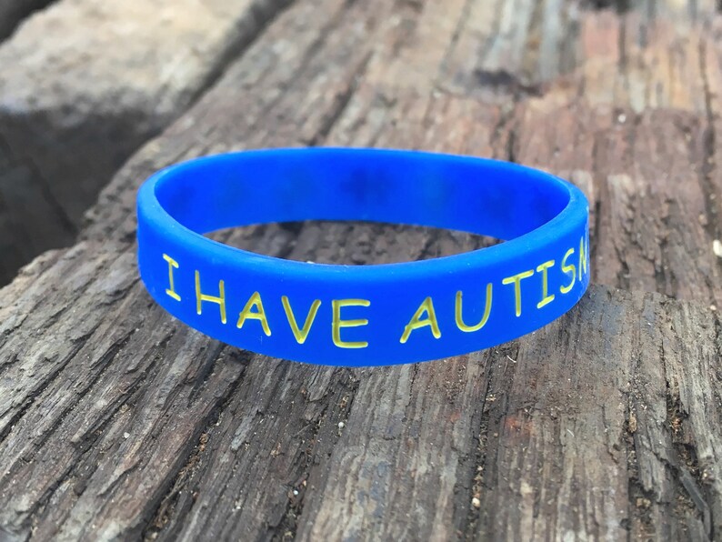 I Have Autism Wristband Medical ID Bracelet Autistic Aspergers Etsy