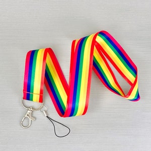 Lanière de la fierté gaie LGBT arc-en-ciel rouge orange jaune vert bleu violet LGBTQ rayé porte-clés bijoux cadeau sensibilisation Support Royaume-Uni
