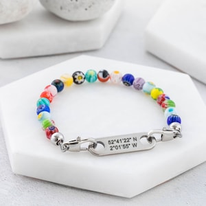 Ladies Latitude Longitude Bracelet Special Place Coordinates Jewelry For Her Handmade Personalised Charm Bracelets Women Jewellery UK Bonbon
