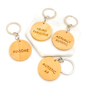 Autism Gift Keychain Keyring Key Chain Ring For Autistic Aspergers ASD Kids Dad Mom Mum Mens Womens Boys Girls Parents Awareness Support UK