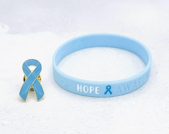 Light Blue Awareness Ribbon Wristband – Addison's Disease & Prostate Cancer Support