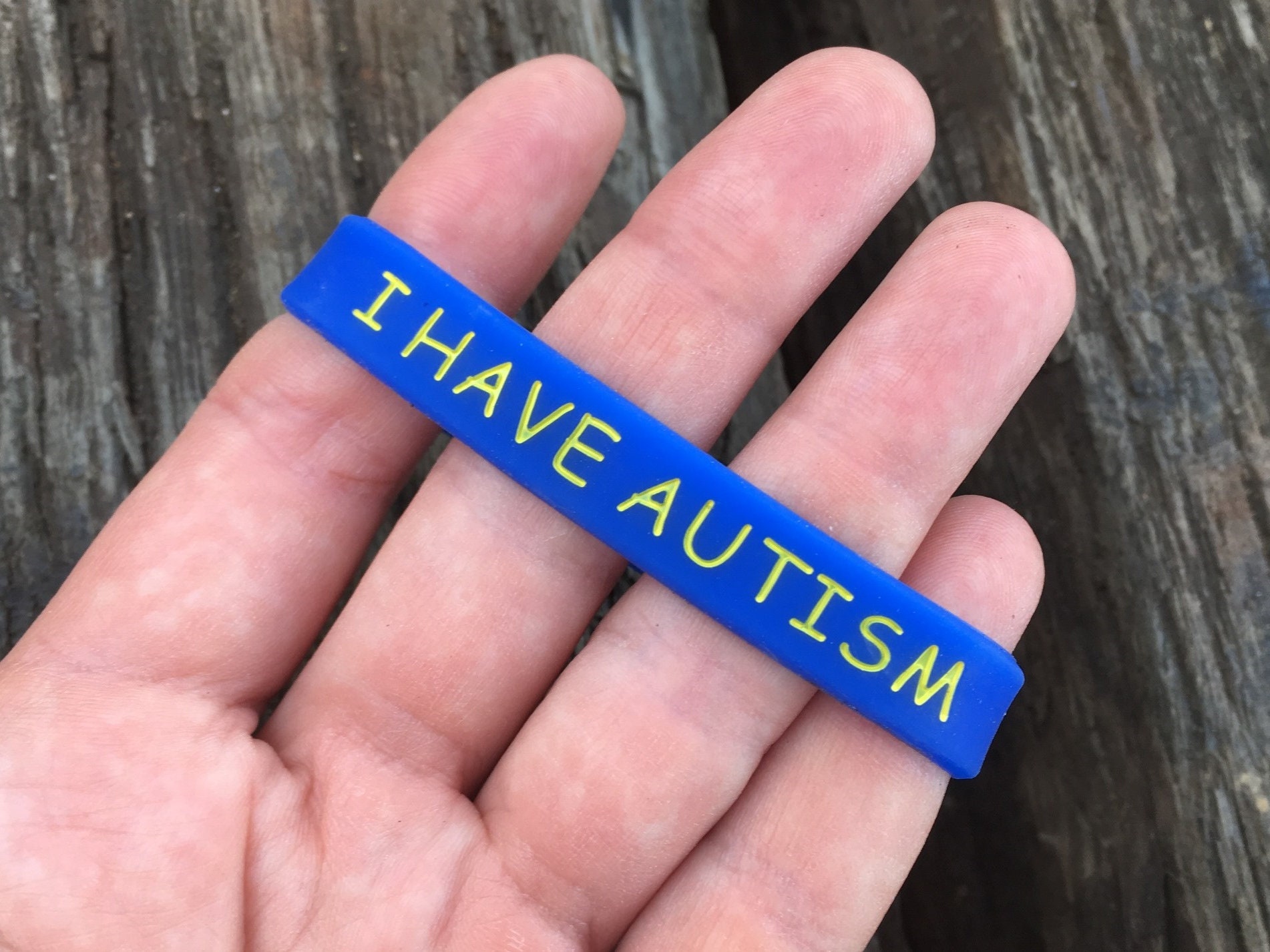 I Have Autism Wristband Medical ID Bracelet Autistic Aspergers Etsy