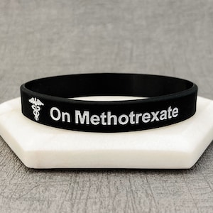 Sul braccialetto Methotrexate per le malattie del sangue cancro leucemia artrite reumatoide psoriasi morbo di Crohn gioielli di allerta medica Regno Unito