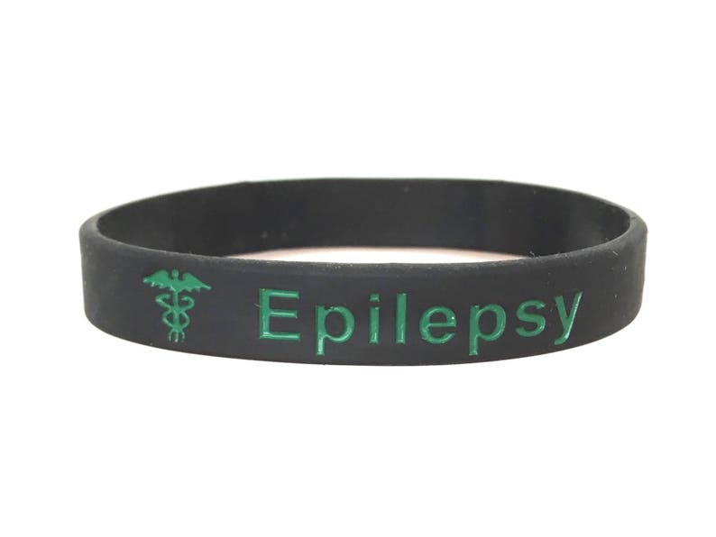 Epilepsy Medical Alert Wristbands Bracelets Epileptic Silicone Etsy