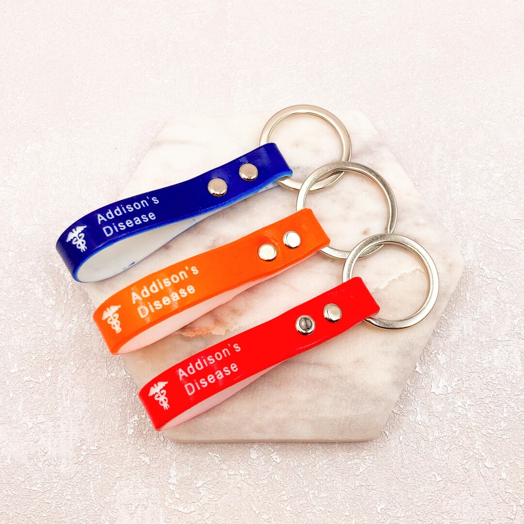 Addison’s Disease Keychain – Silicone Medical Alert Keyring - Etsy