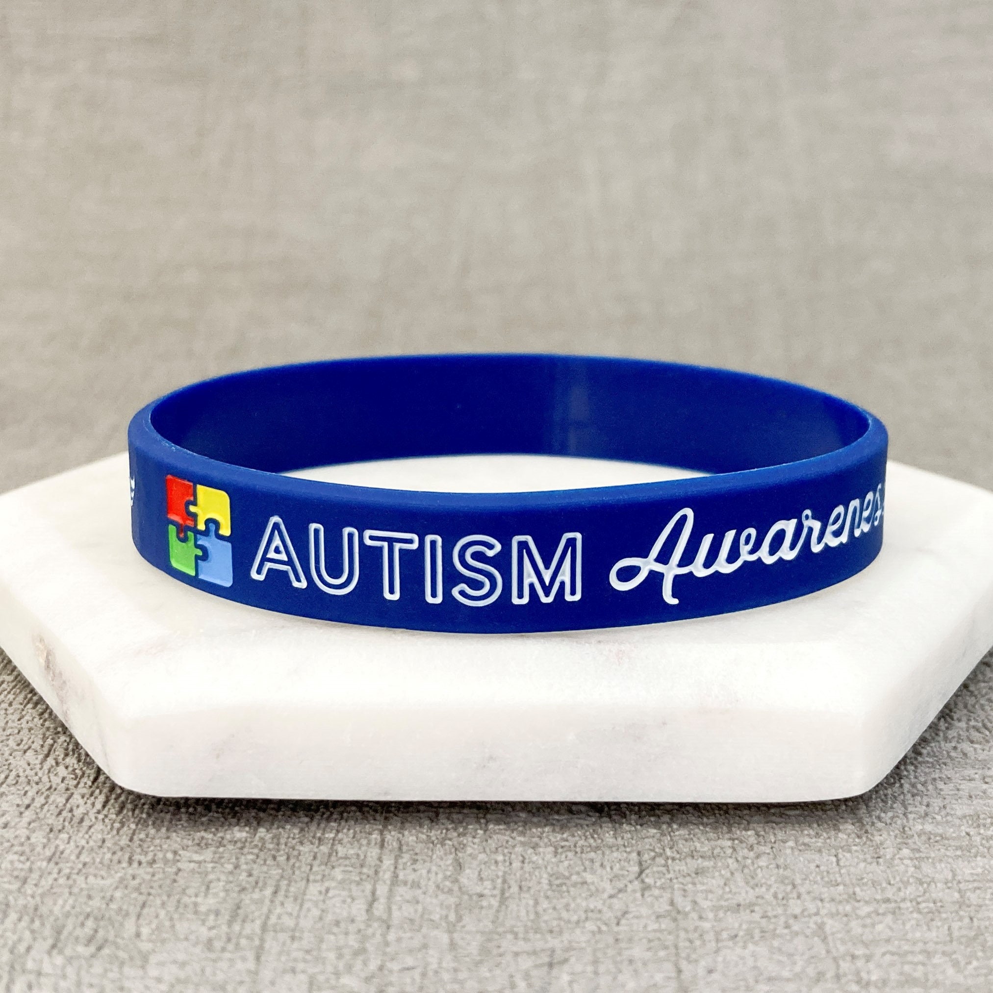 Puzzle Pieces Bracelet | Autism Awareness Charity Bracelet - Peach