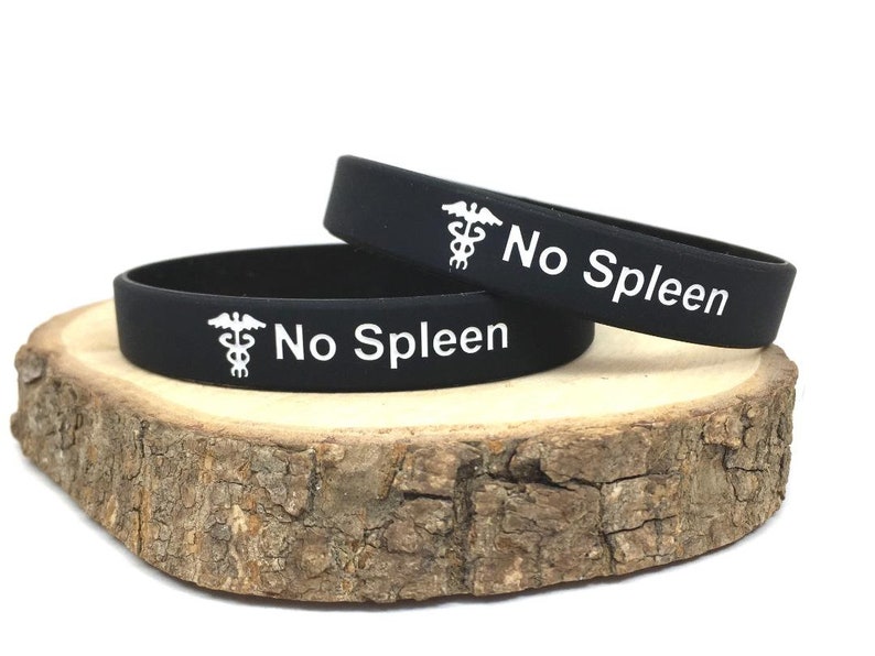 No Spleen Medical Alert Wristband Bracelets Silicone ID Band | Etsy