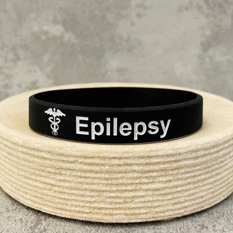 Epilepsy Medical Alert Wristbands Bracelets Epileptic Silicone Etsy