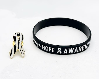 Zebra Awareness Ribbon Wristband – EDS & Carcinoid Cancer Support