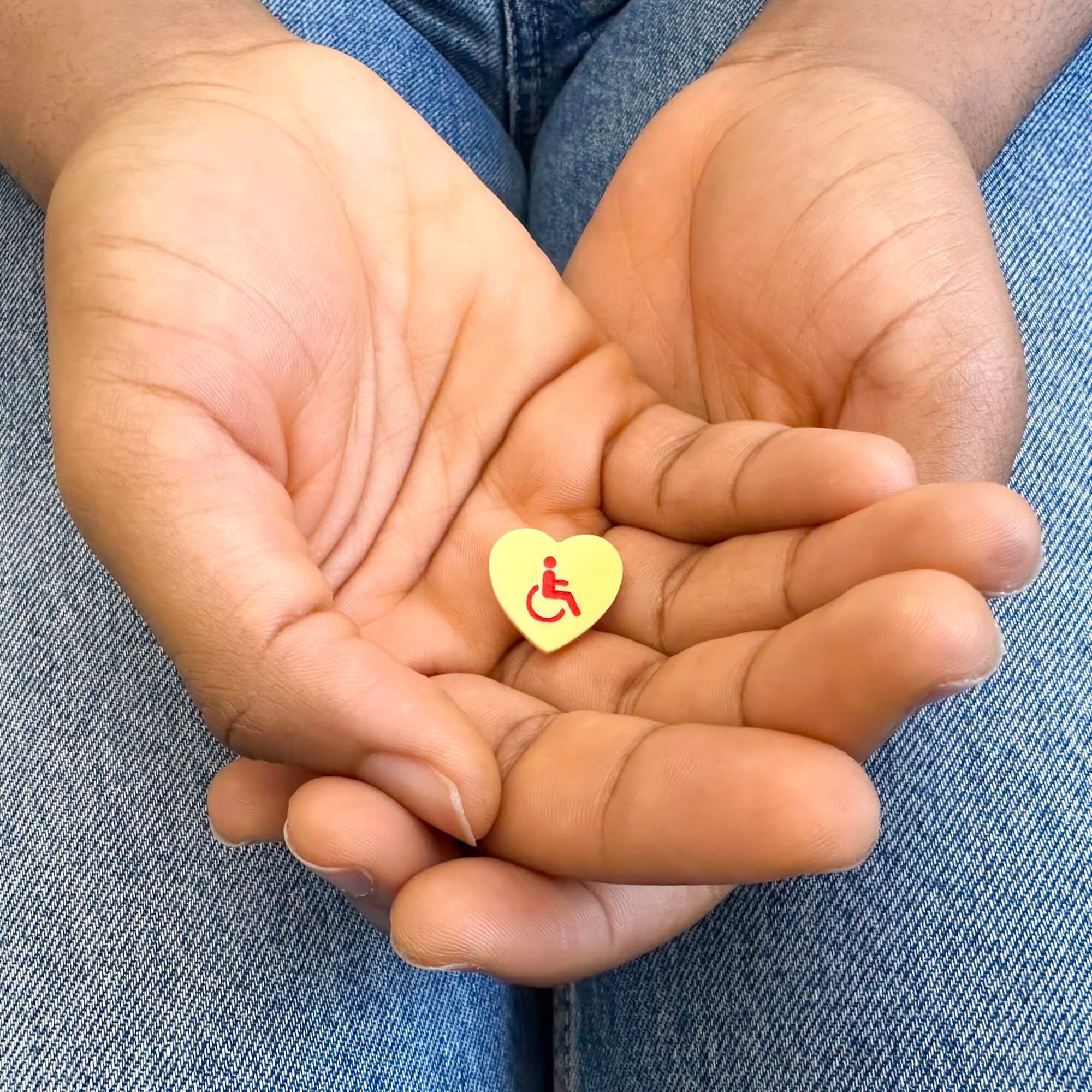 Disability Pin Disability Awareness Pin: Handmade Wheelchair Symbol Lapel Badge - Etsy