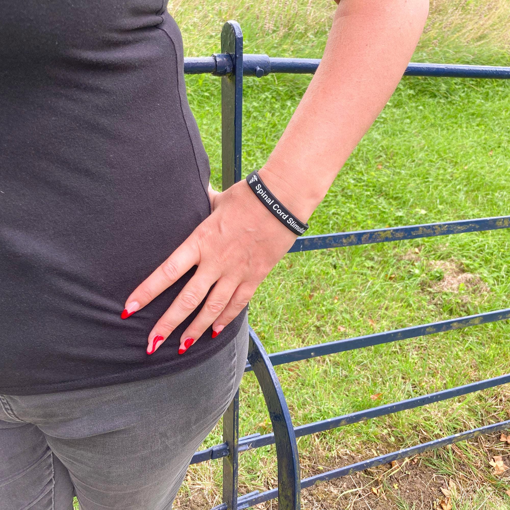 Spinal Cord Stimulator Wristband - Medical Alert Silicone ID 