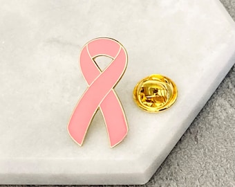 Épinglette en ruban de sensibilisation au cancer du sein pour femme, femme, fille, bijou, cadeau, soutien, autonomisation, cadeau, broche, survivante, rose