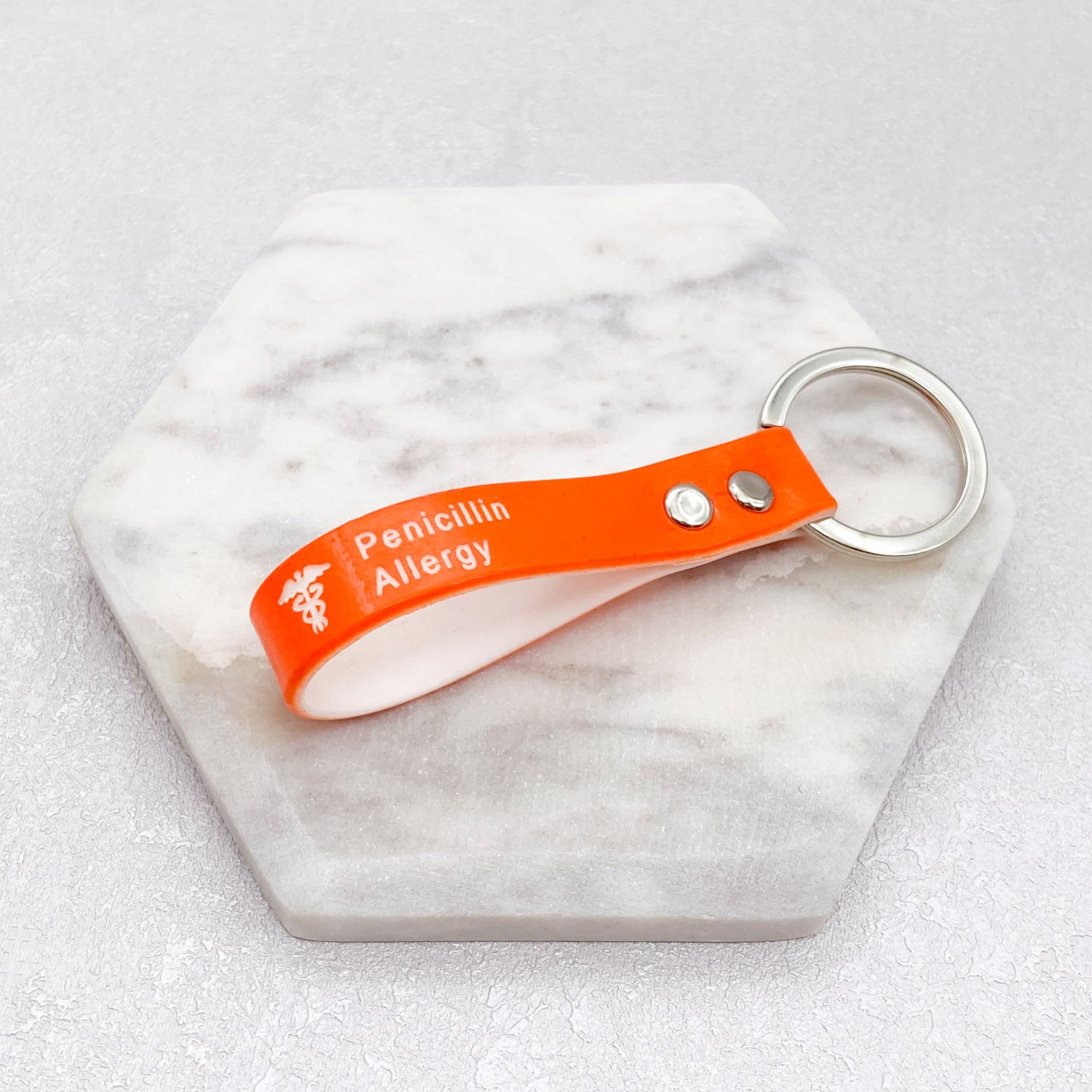 Penicillin Allergy Keychain, Silicone Medical Alert Keyring - Etsy