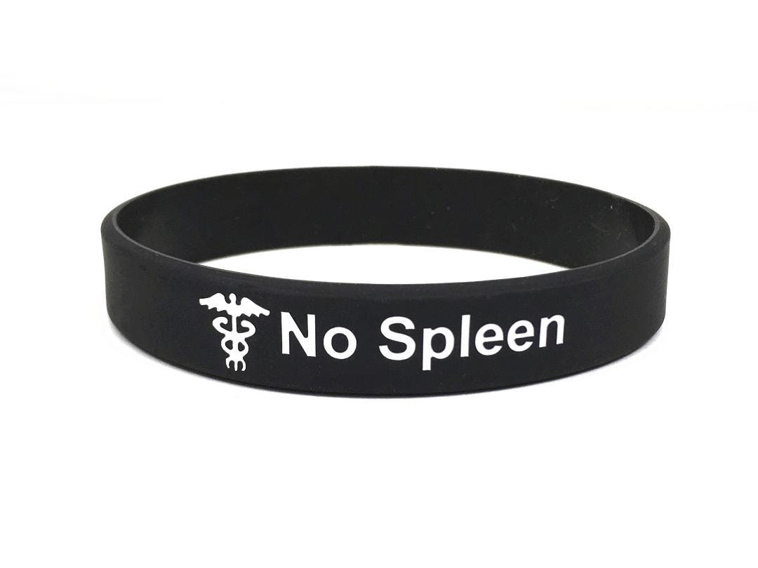No Spleen Medical Alert Wristband Bracelets Silicone ID Band | Etsy