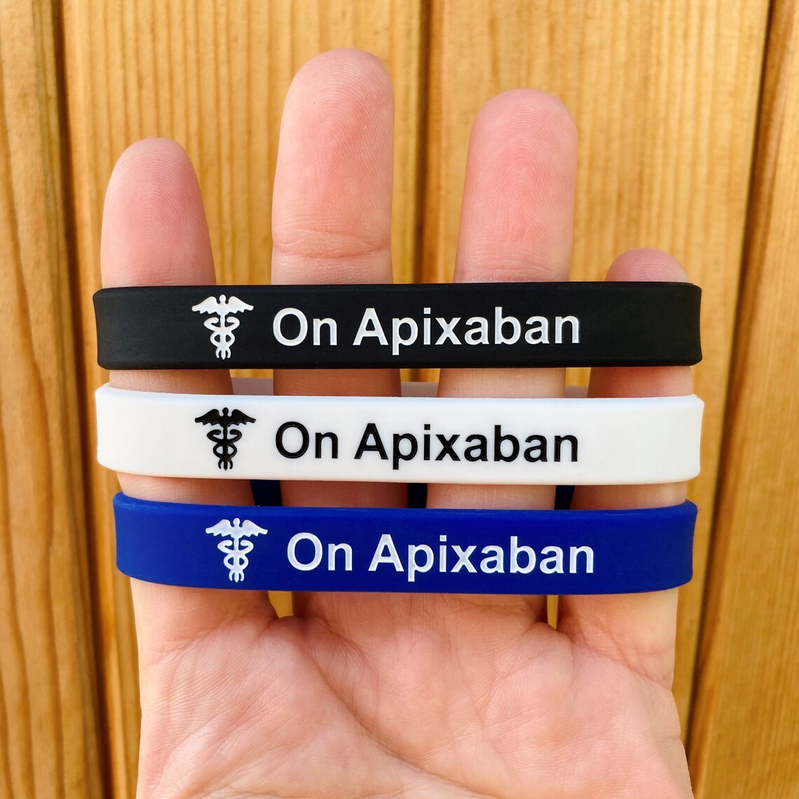 On Apixaban Bracelet Medical ID Band Wristband Alert Etsy