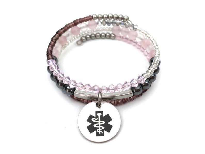 Medical alert bracelet diabetes asthma epilepsy allergy memory Etsy