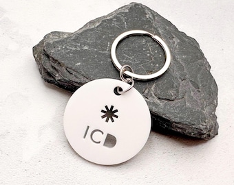 ICD Medical Alert Keychain – Acrylic Heart Device Emergency ID Tag Gift