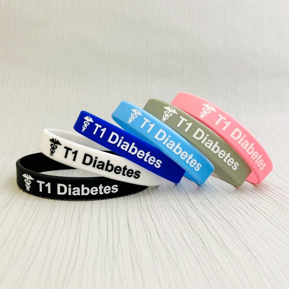 esperanza binario orar Tipo 1 Diabetes Pulsera Identificación Médica Banda Pulsera - Etsy España