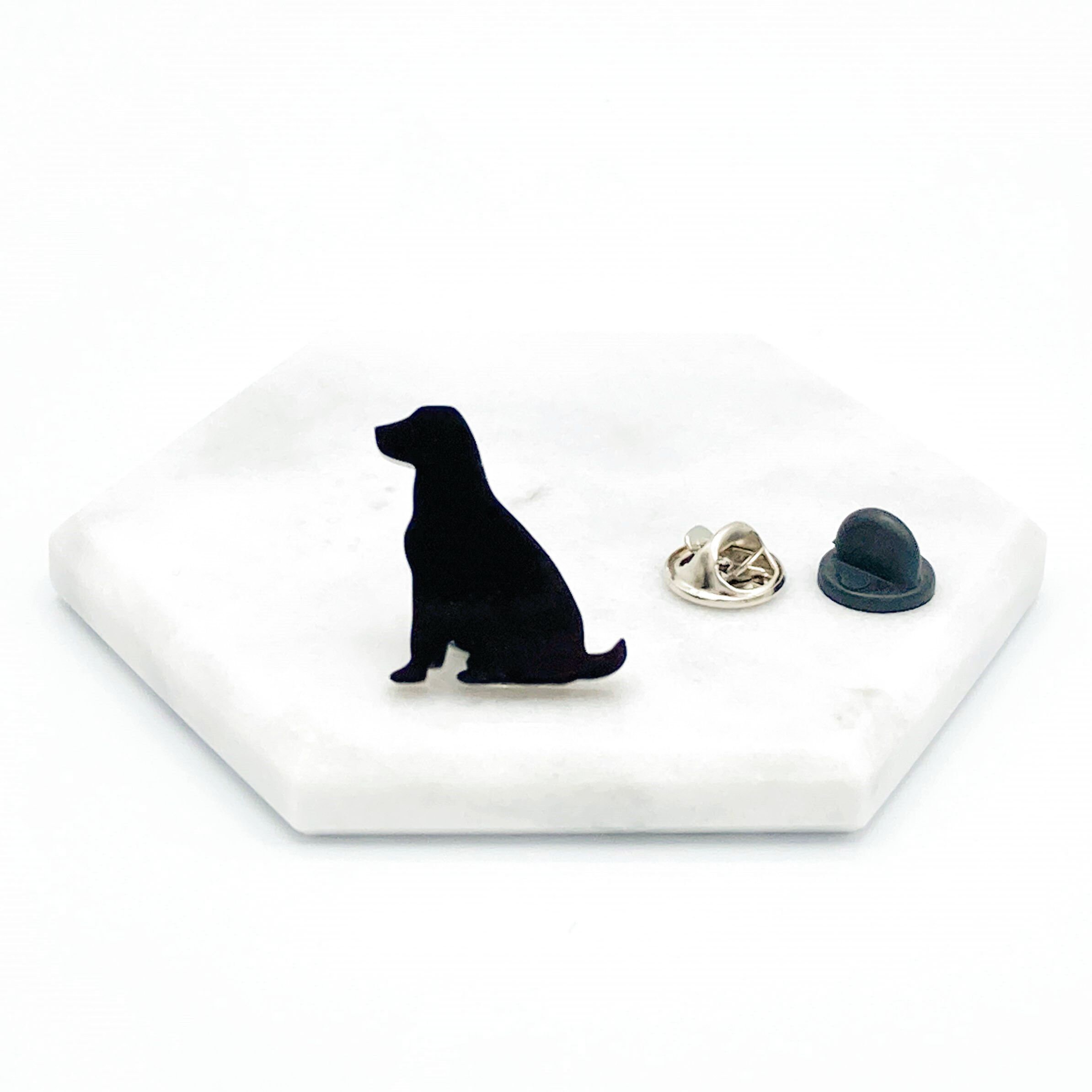 Labrador Pin Badge: Black or White Acrylic Dog Pin - Etsy