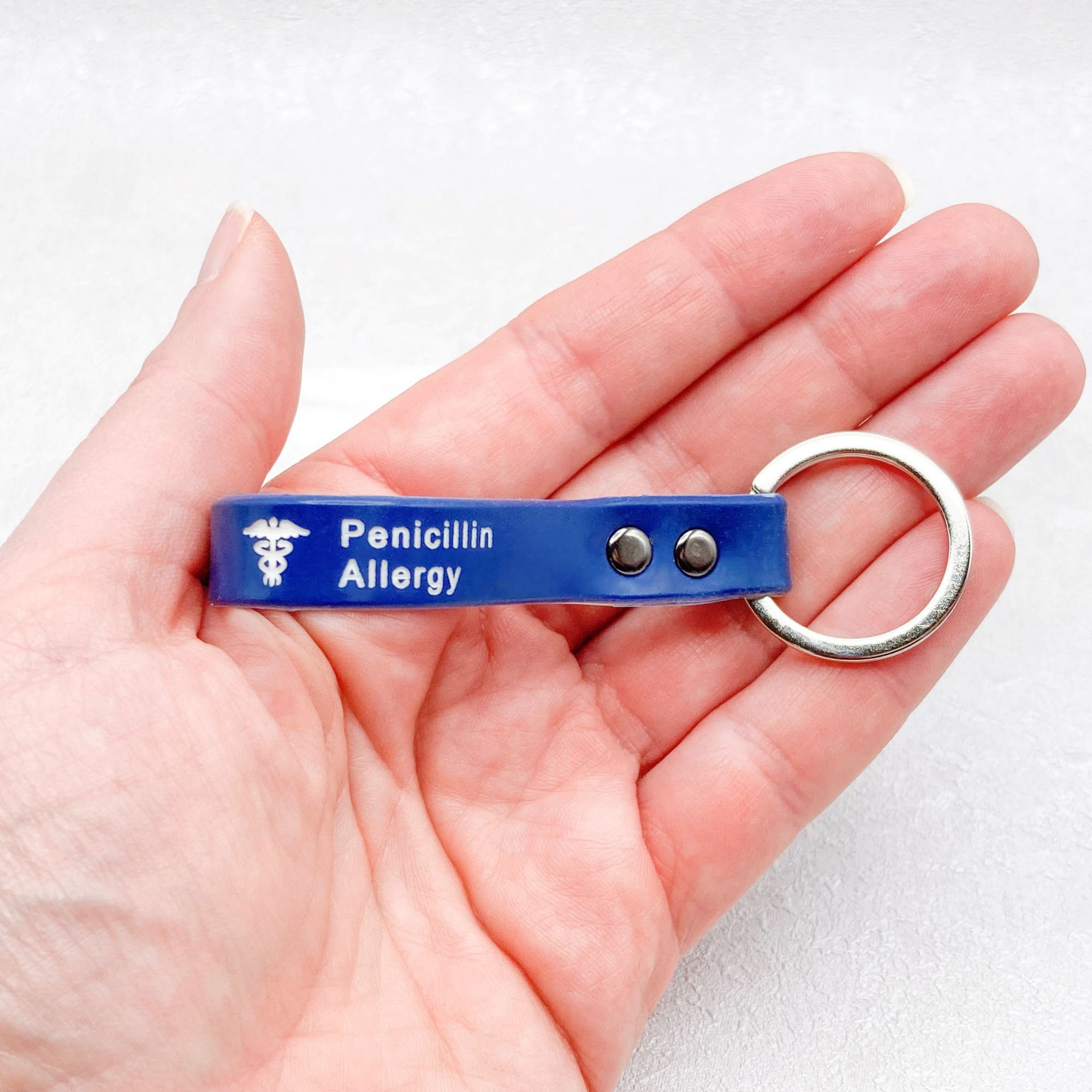 Penicillin Allergy Keychain, Silicone Medical Alert Keyring - Etsy