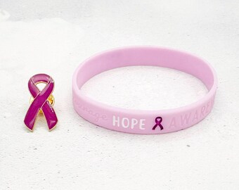 Purple Awareness Ribbon Wristband – Epilepsy & Pancreatic Cancer Support
