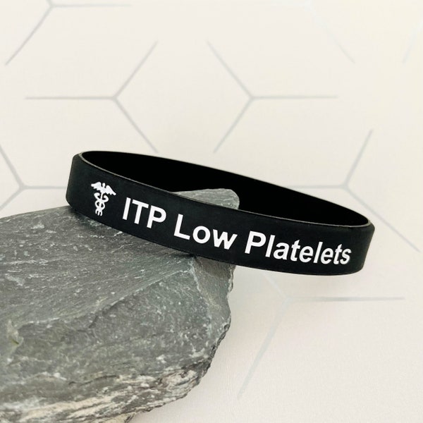 Bloedingsstoornis polsbandje voor lage bloedplaatjes ITP immuun trombocytopenische purpura bloedaandoeningen armband Unisex band heren dames bands UK