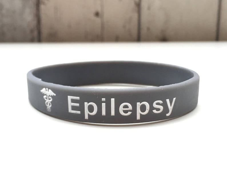 Epilepsy Medical Alert Wristbands Bracelets Epileptic Silicone Etsy