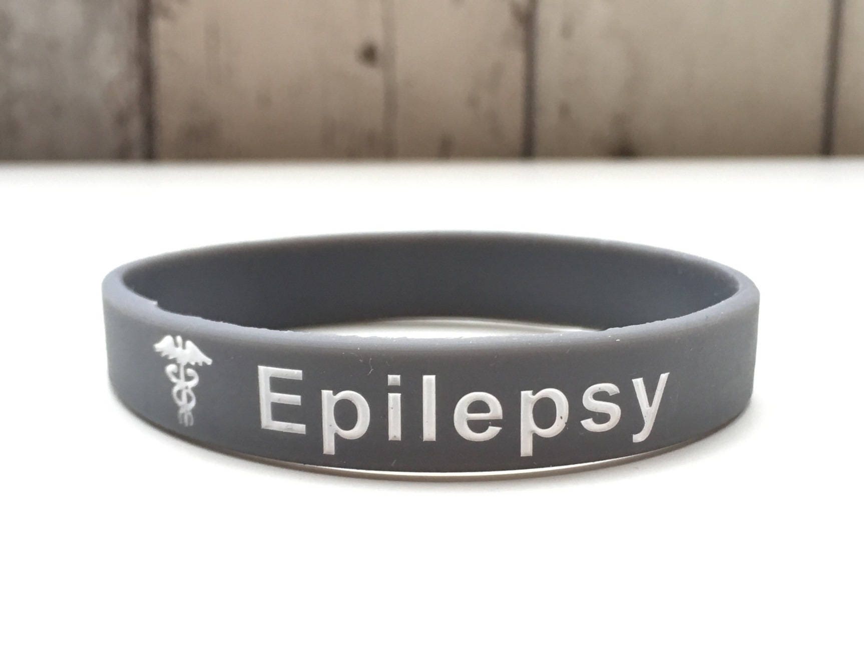 Epilepsy Medical Alert Wristbands Bracelets Epileptic Silicone Etsy