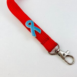 Light Blue Awareness Ribbon Pin: Addison's, Thyroid, Prostate Cancer ...