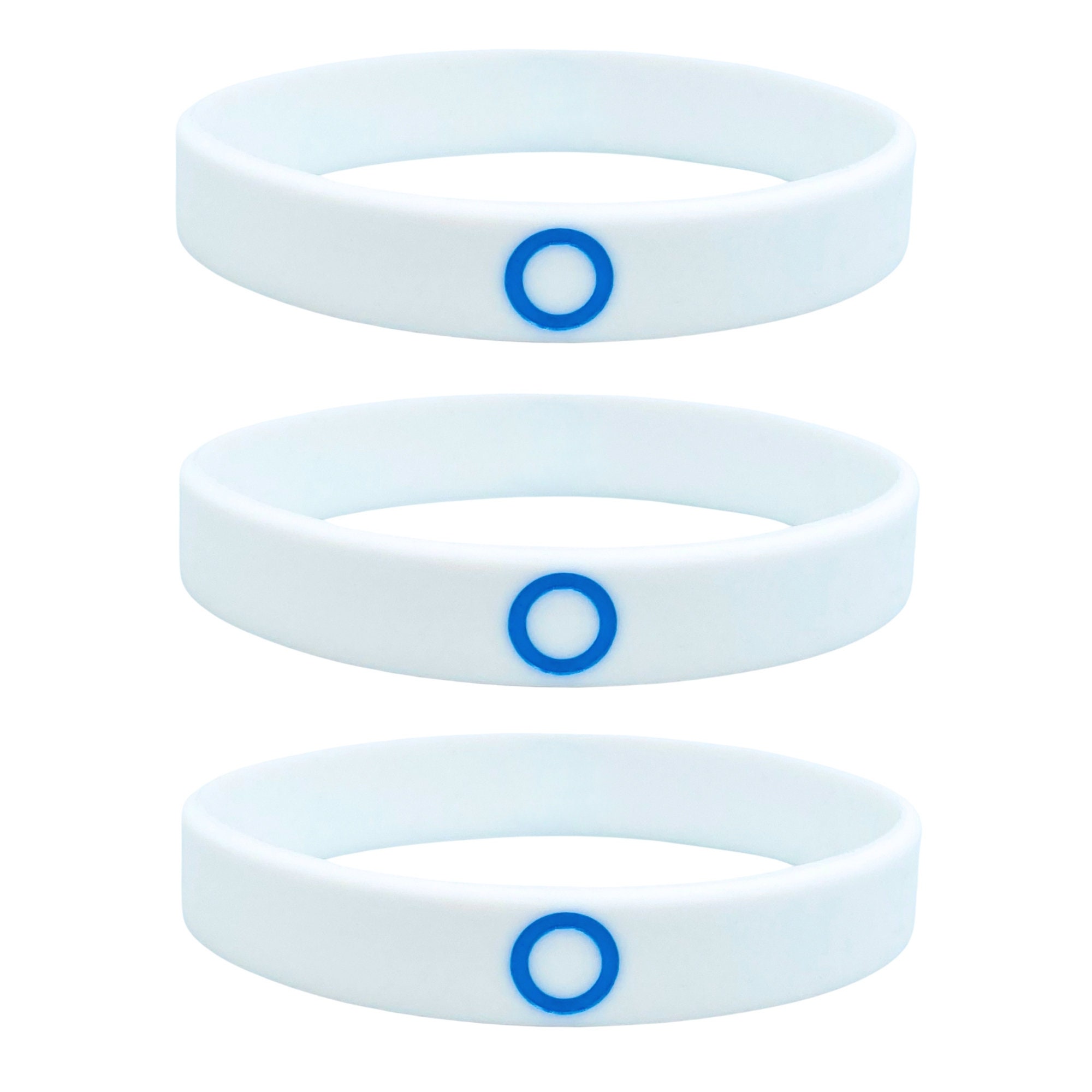 Braccialetto Blue Circle per la consapevolezza del diabete - Braccialetto in silicone per adulti diabetici - Italia