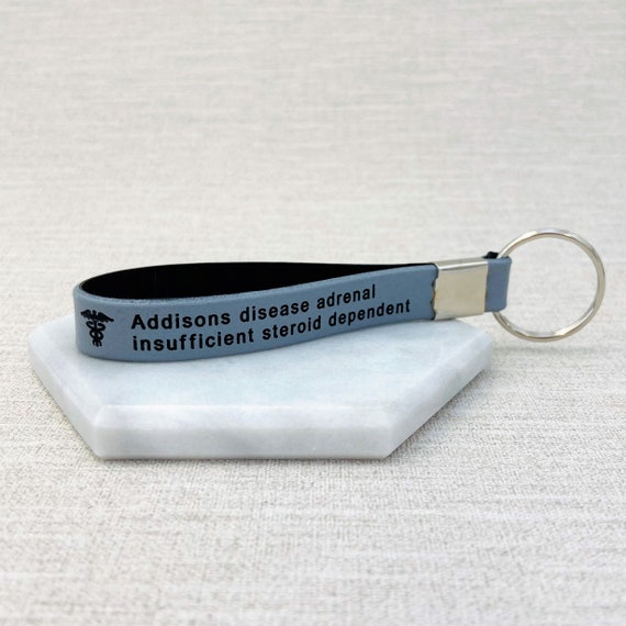 Personalized Medical Silicone Keychain, Laser-Engraved Medic Alert Jewellery