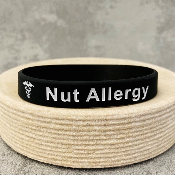 Amazon.com: Surgical Steel Medical Alert Bracelet for PEANUT Allergy ID  9/16 inch wide, 9 inch long : Health & Household