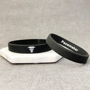 Discreet polsbandje voor pacemaker Medisch alarm Her Hem Heren Dames Dames Unisex Bands Hartziekte Voorschrift Hartapparaat Armbanden VK