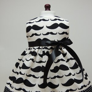 18 Inch Doll Dress Fit American Girl Doll Handmade Mustache Print Dress image 1