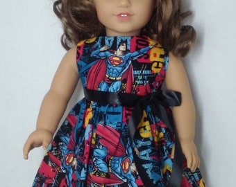 18 Inch Doll Dress - Fit American Girl Doll - Superman - Ready to Ship!!