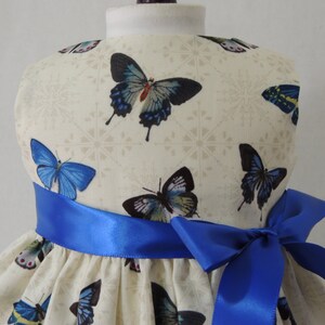 Blue Butterflies Doll dress fits 18 inch dolls including American Girl Doll immagine 2