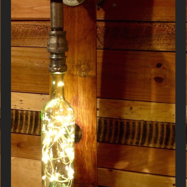Wine Barrel and Bottle LED Sconce