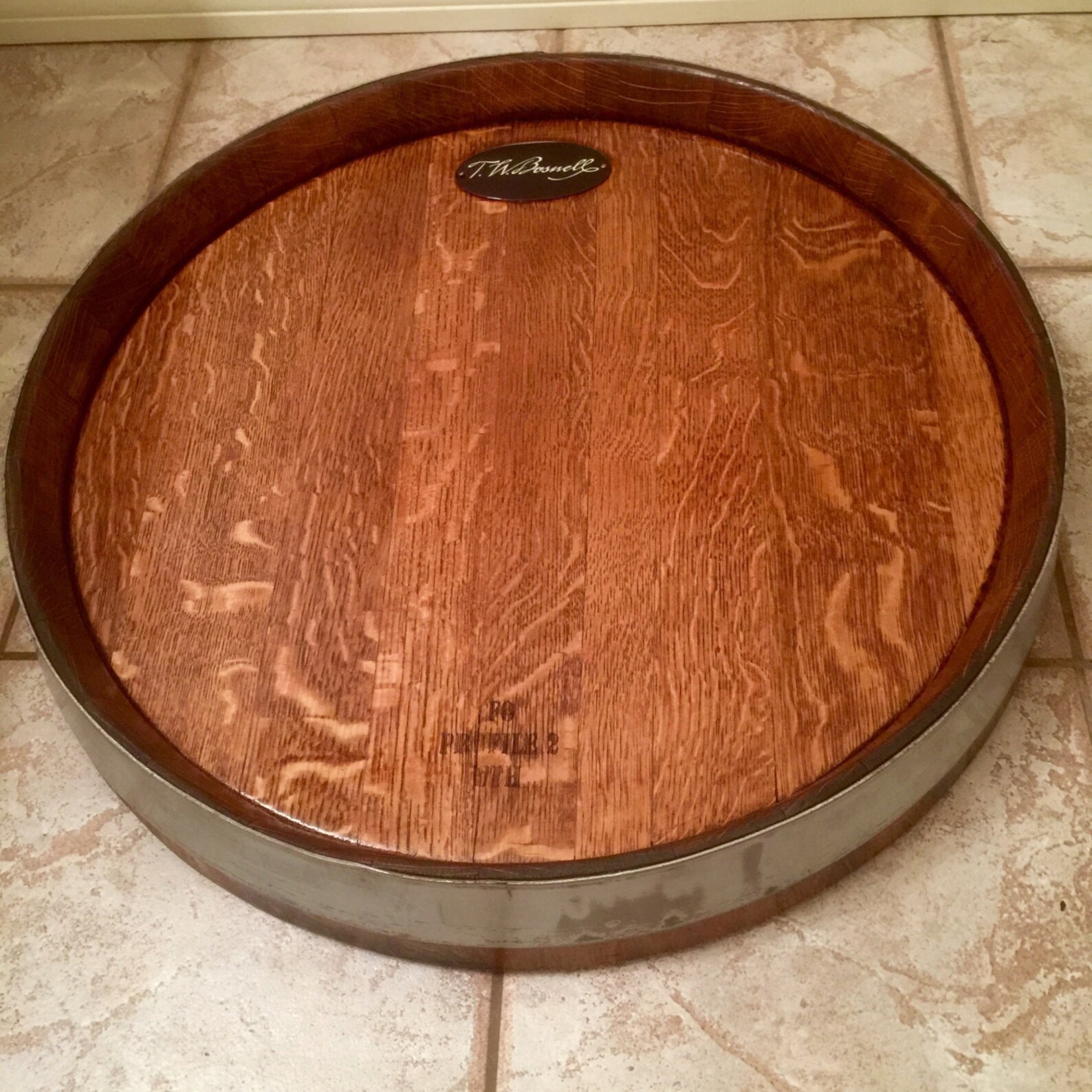 Rare XL Wine Barrel Top Lazy Susan Etsy