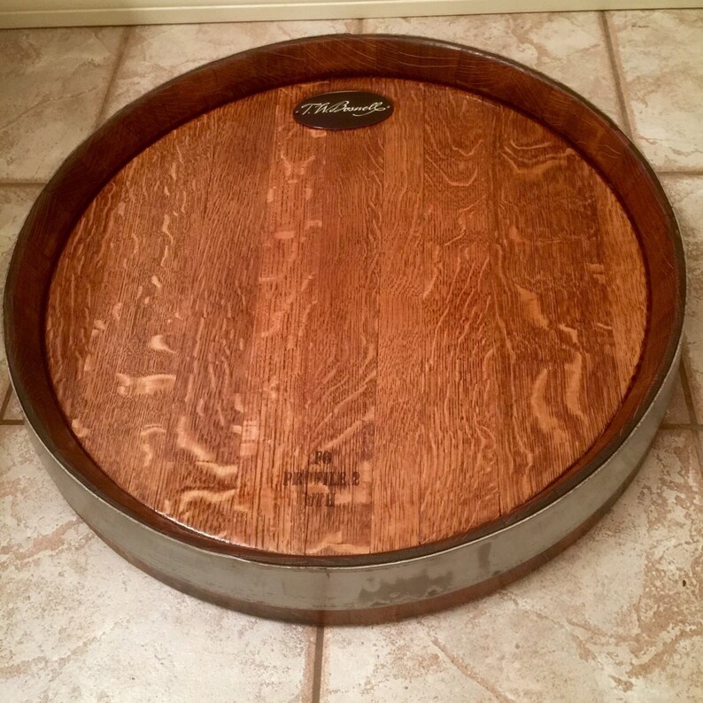 Rare XL Wine Barrel Top Lazy Susan Etsy