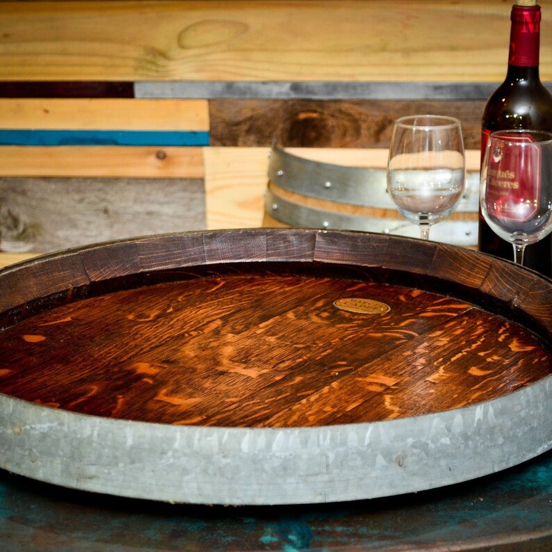 Rare XL Wine Barrel Top Lazy Susan Etsy