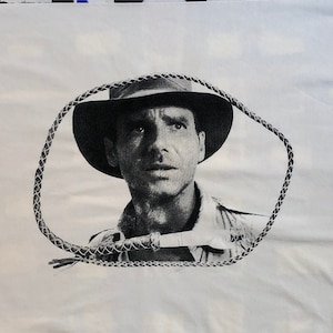 Indiana Jones Sweet Dreams Pillowcase, Harrison Ford Screenprint Handmade and Recycled All different colors 3 image 1