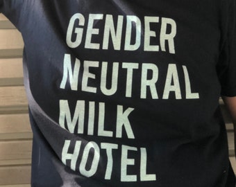 Koszulka Neutral Milk Hotel, zabawna koszulka zespołu indie rockowego, ręcznie drukowana koszulka z recyklingu