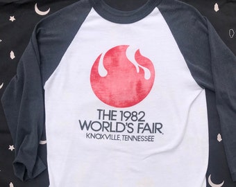 1982 World's Fair T-shirt Knoxville TN Small Raglan Sleeves Baseball Shirt