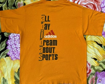 Vintage 90s Adidas Shirt All Day I Dream About Sports Youth Medium/ Adult XS