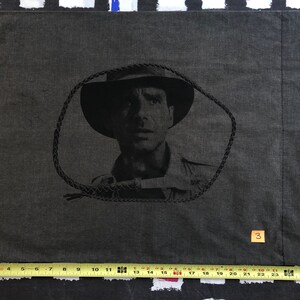 Indiana Jones Sweet Dreams Pillowcase, Harrison Ford Screenprint Handmade and Recycled All different colors 3 image 2