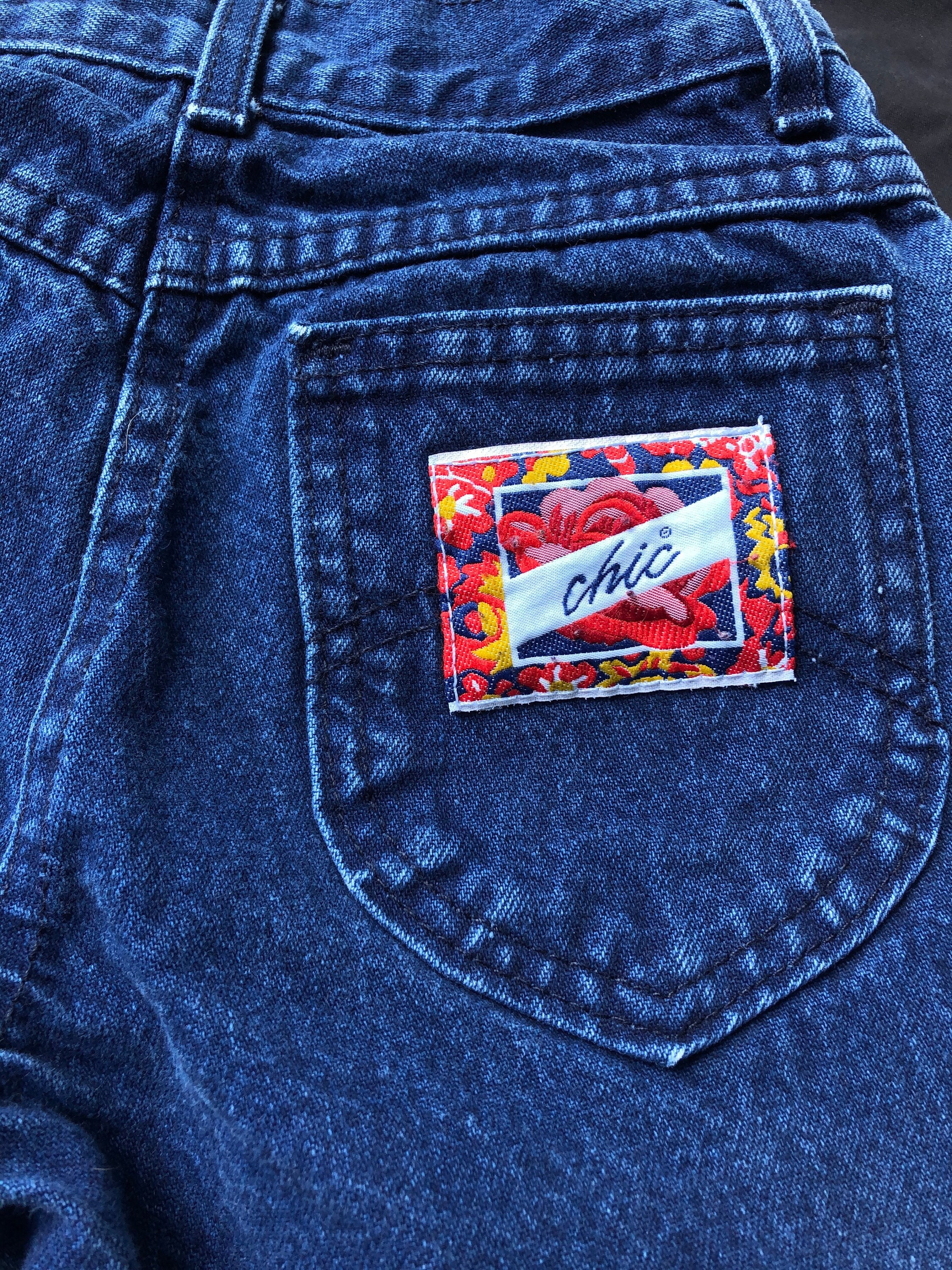 Vintage 90s Chic Denim Jeans, Dark Blue Wash, Youth Size 7
