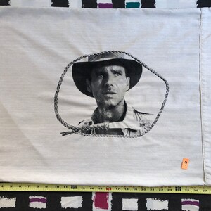 Indiana Jones Sweet Dreams Pillowcase, Harrison Ford Screenprint Handmade and Recycled All different colors 3 image 8