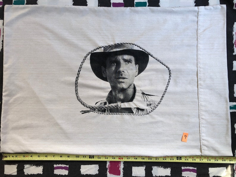 Indiana Jones Sweet Dreams Pillowcase, Harrison Ford Screenprint Handmade and Recycled All different colors 3 image 8