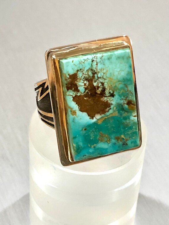 Solid 18k Gold Huge Coral Lime Green Turquoise Pendant Solid 18k Gold Huge Coral Lime Green Turquoise Pendant