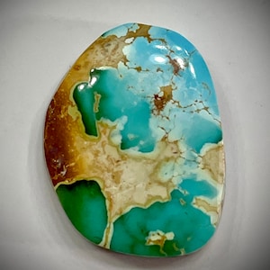 Royston Turquoise Cab Natural Blue & Green Stone Gem High Grade Cabochon 10.2 CT Tonopah Nevada
